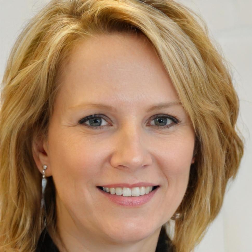 Retrato profesional de instructora de yoga